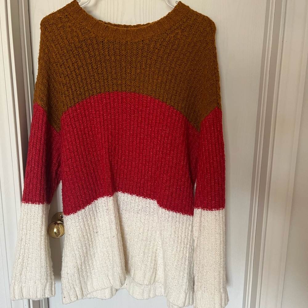 Oversized color block sweater!